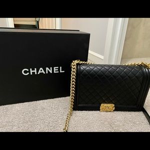 Chanel boy bag with Gold Hardware